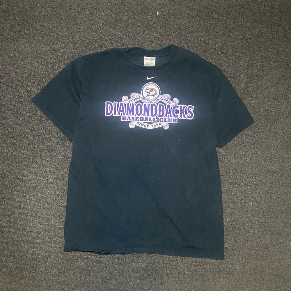 vintage y2k nike center swoosh Arizona diamondbacks club black shirt size xl